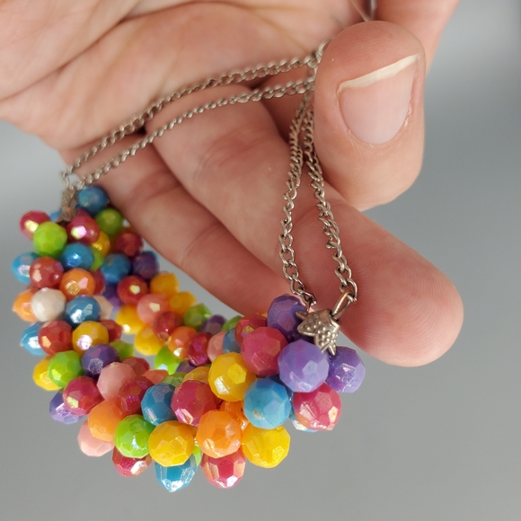 Rainbow Beaded Dangle Earrings - Picture 6 of 6